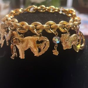 Kirk’s Folly Whimsical charm bracelet. Weighing 82 grams .